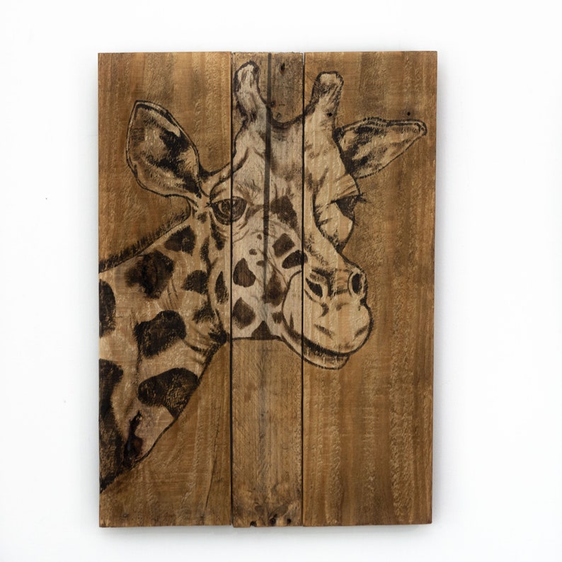 Giraffe Wall Art Safari Wood Nursery Hanging Image 0