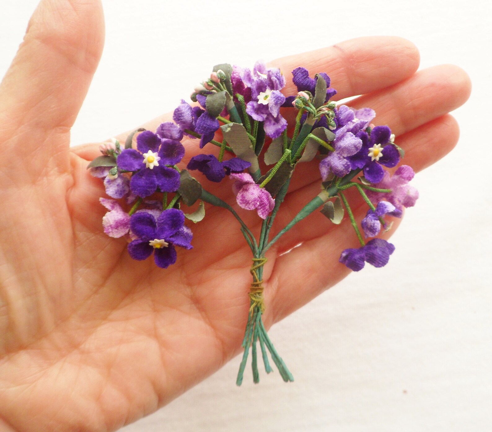 Antique Velvet Millinery Flowers 1920's Purple Sew On Etsy