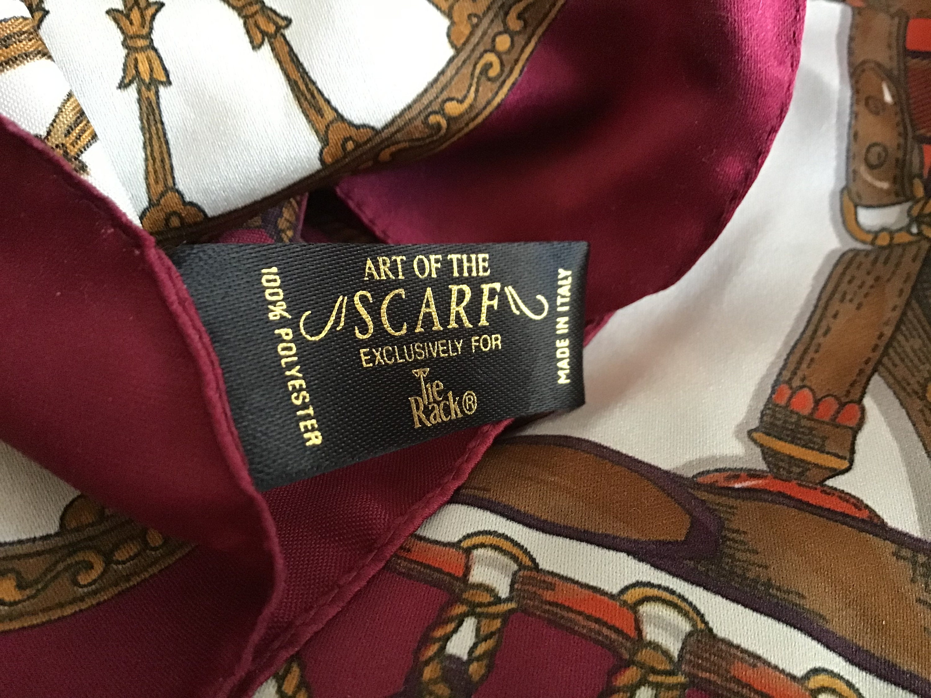 Vintage Art of the Scarf by Tie Rack Equestrian Themed Large Etsy UK