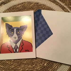 George Rodrigue Blue Dog Card ~ I Ain’t No Cartoon Dog ~ Collectible Card 2000