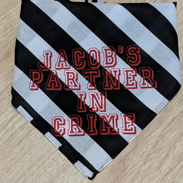 Military, Police, Fire, Corrections BANDANAS- Jailbird. Dogs, Partner In Crime