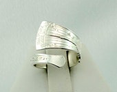 Empire State Building New York City Real Hand Made Sterling Silver Spoon Ring Adjustable Size Size 6 FREE SHIPPING EMPIRE-SR11