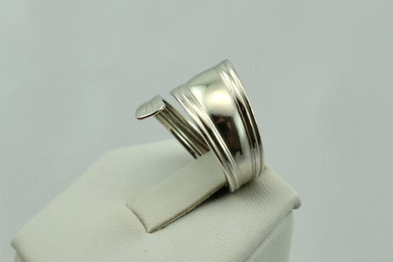 Simple Vintage Hand Made Sterling Silver Adjustab… - image 6