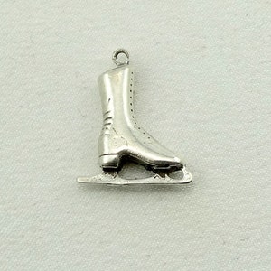 Ice Skate Vintage  Sterling  Silver Charm FREE SHIPPING!   #SKAT-CM28