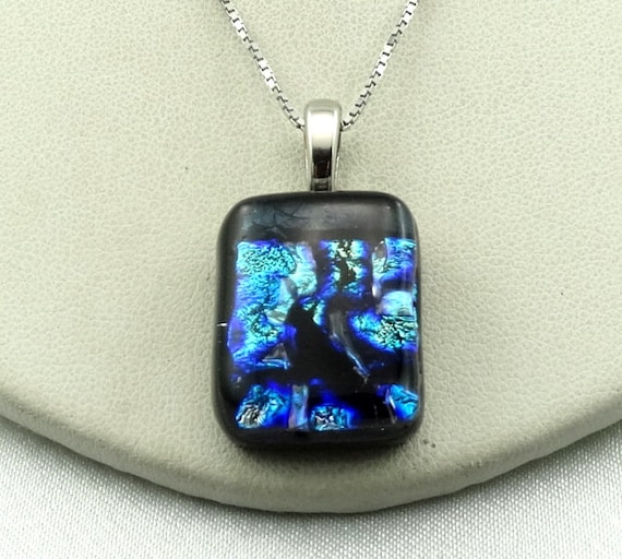 Beautiful Abstract Hand Made Dichroic Glass and S… - image 1