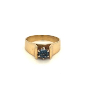 Seltener Vintage Montana Saphir 14K Gold Ring #ANA-GR7
