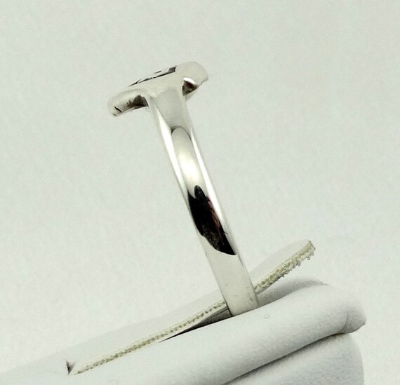 Vintage CTR Solid Sterling Silver Signet Ring.  F… - image 5