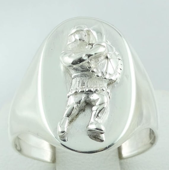 Handmade Vintage Warrior Solid Sterling Silver Ri… - image 1