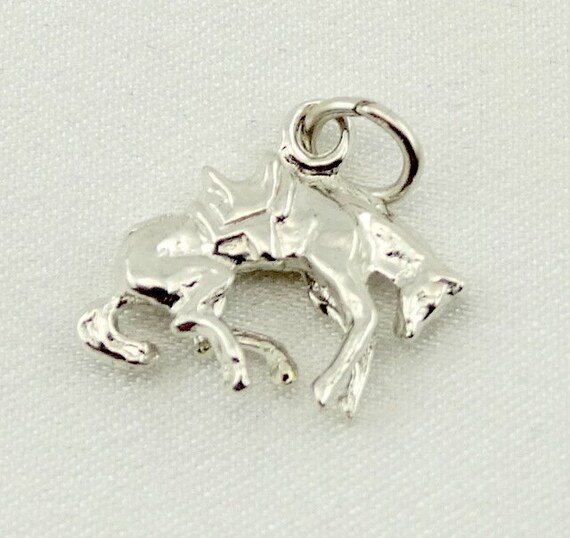 Rodeo Horse Vintage Sterling Silver Charm FREE SH… - image 4