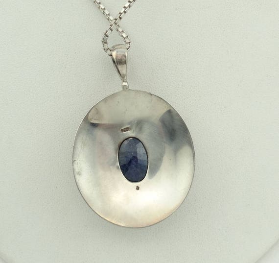 Substantial Faceted Blue Sapphire In A Vintage St… - image 6