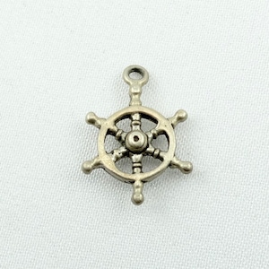 Ships Wheel Vintage Sterling Charm FREE SHIPPING!   #SHIP-CM11