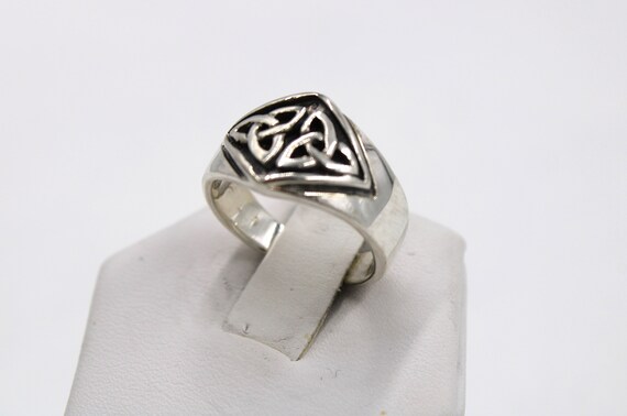 Vintage Celtic Knot Design Solid Sterling Silver … - image 3