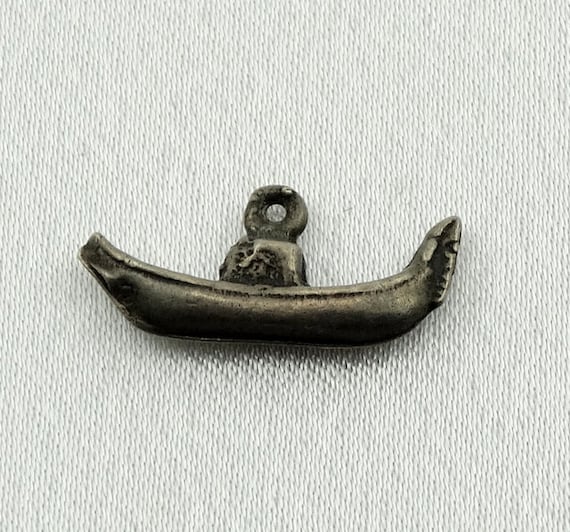 Canoe Vintage Solid Sterling Charm FREE SHIPPING!