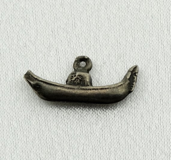 Canoe Vintage Solid Sterling Charm FREE SHIPPING!… - image 1