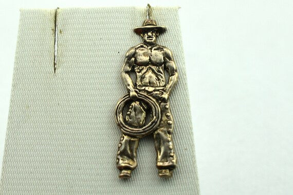 Ride 'Em Cowboy Sterling Silver Bare Chested Cowb… - image 3