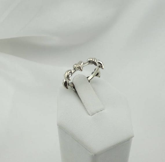 Hearts Hearts Hearts! Sterling Silver Band with 8… - image 3