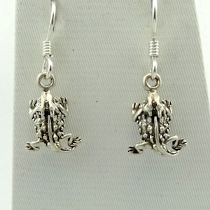 Horny Toad Sterling Silver Dangle Orecchini SPEDIZIONE GRATUITA! #HORNEY-ERG12