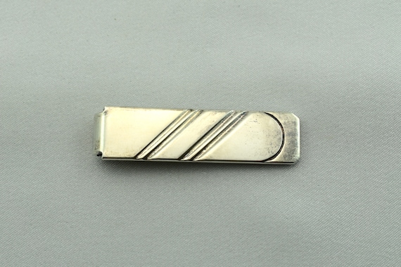 Handsome Vintage Sterling Silver Money Clip FREE … - image 1