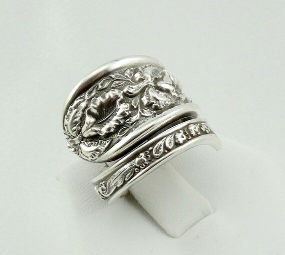 Real Solid Sterling Silver Spoon Ring Adjustable … - image 3