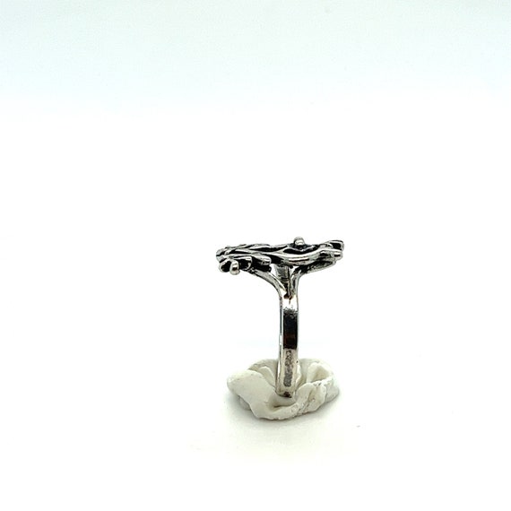 Funky Frog Handmade Sterling Silver Ring Size 5 1… - image 5