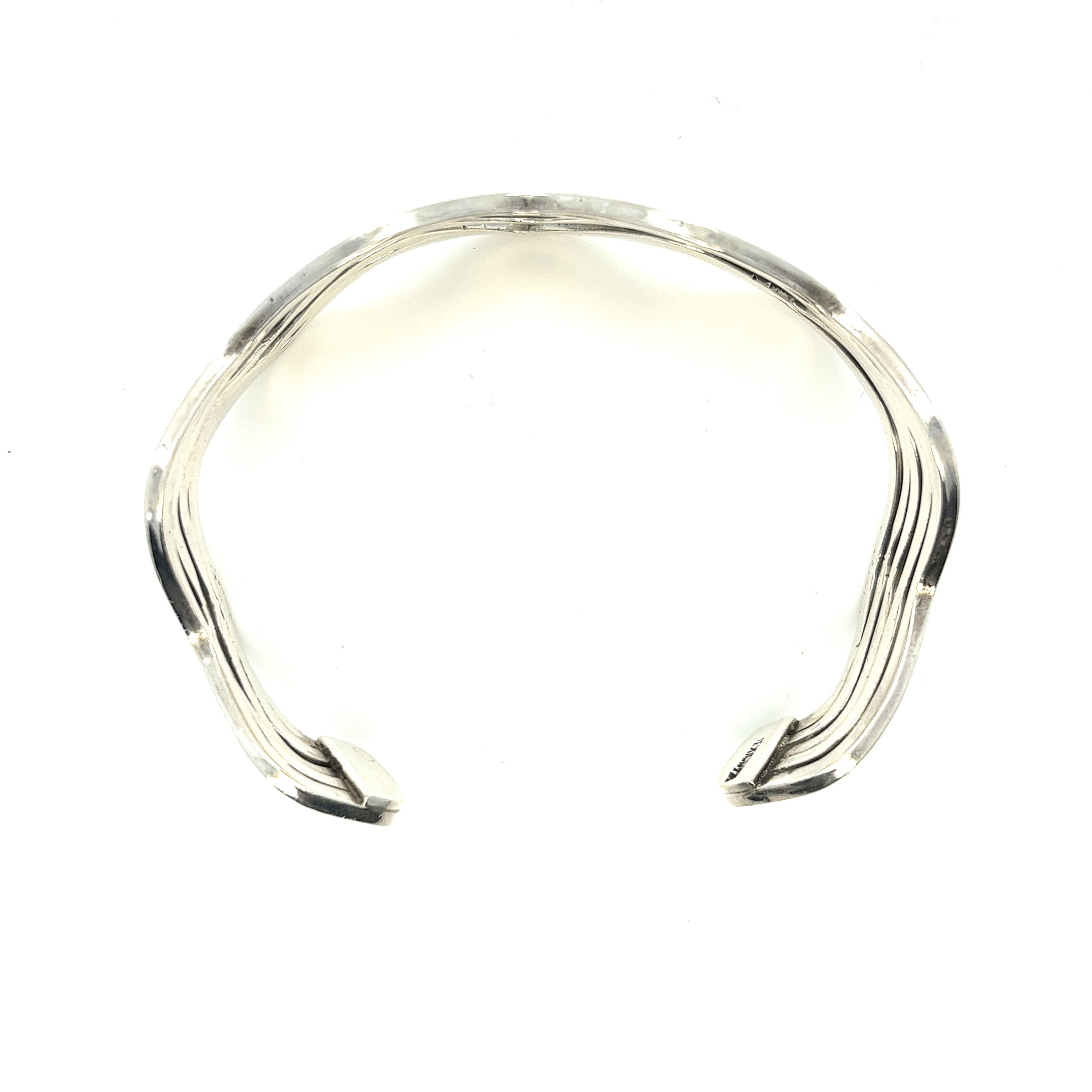 2024年のクリスマス Silver Sterling Vintage Wavy Unique Cuff FREE Bracelet アクセサリー