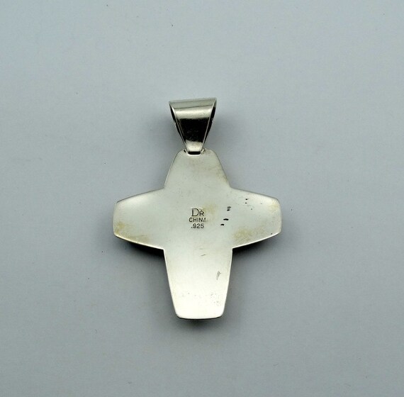 Unusual Abstract Lapis and Coral Sterling Silver … - image 5