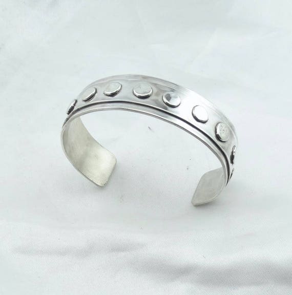Hallmarked Solid Sterling Silver Geometric Design… - image 3