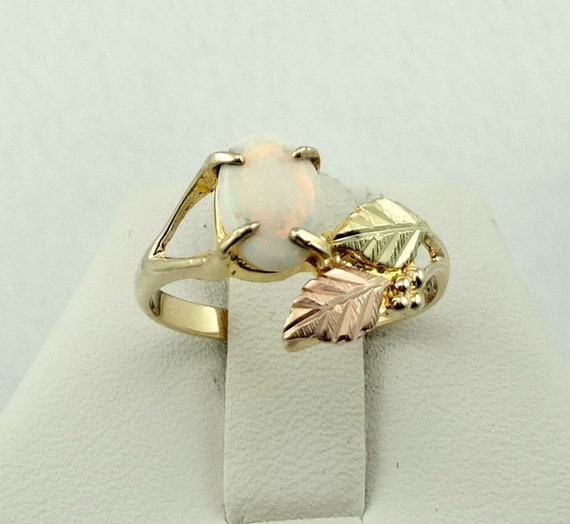 Lovely 10K Black Hills Yellow and Rose Gold Ring … - image 1