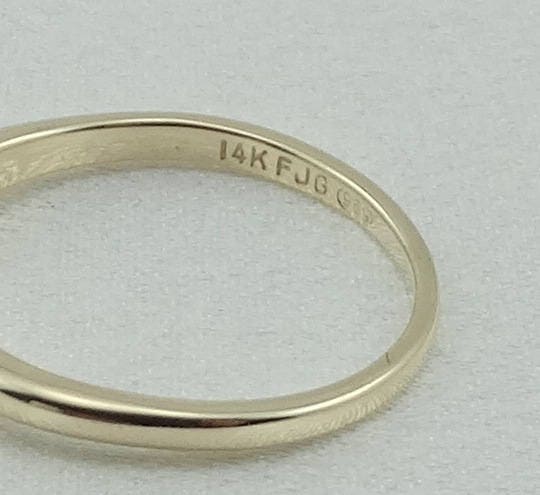 Vintage Simple Diamond 14K Gold Promise Ring FREE SHIPPING | Etsy