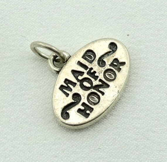 Maid of Honor Vintage Sterling Silver Charm FREE … - image 3