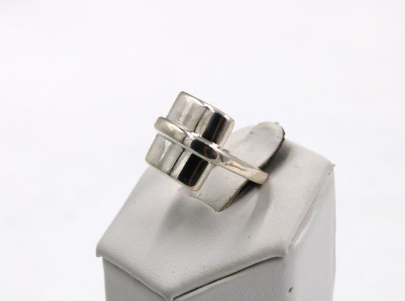 Unique Vintage Solid Sterling Silver Ring Size 6 … - image 4