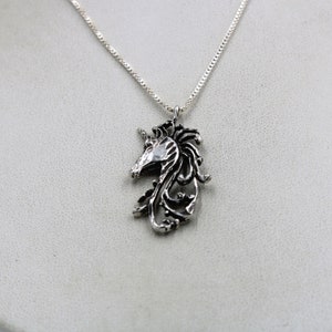 Fun Magical Unicorn Vintage Sterling Silver Pendant FREE SHIPPING! 14&quot; Sterling Silver Chain Included!  #UNIC-SPC23