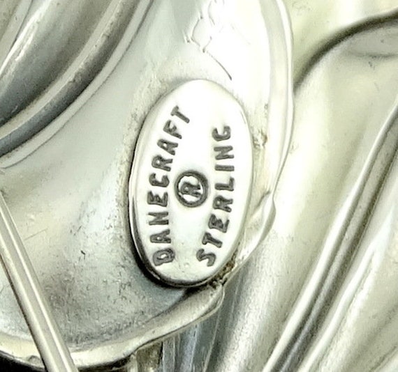 Large Vintage Danecraft Leaf Pattern Sterling Sil… - image 6