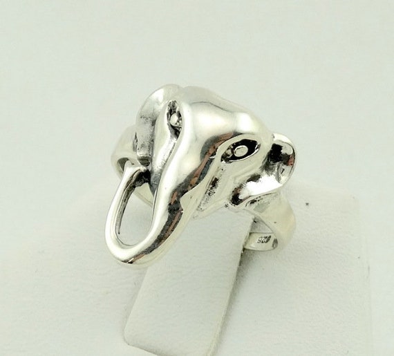 Vintage Hand Made Sterling Silver Lucky Elephant … - image 2
