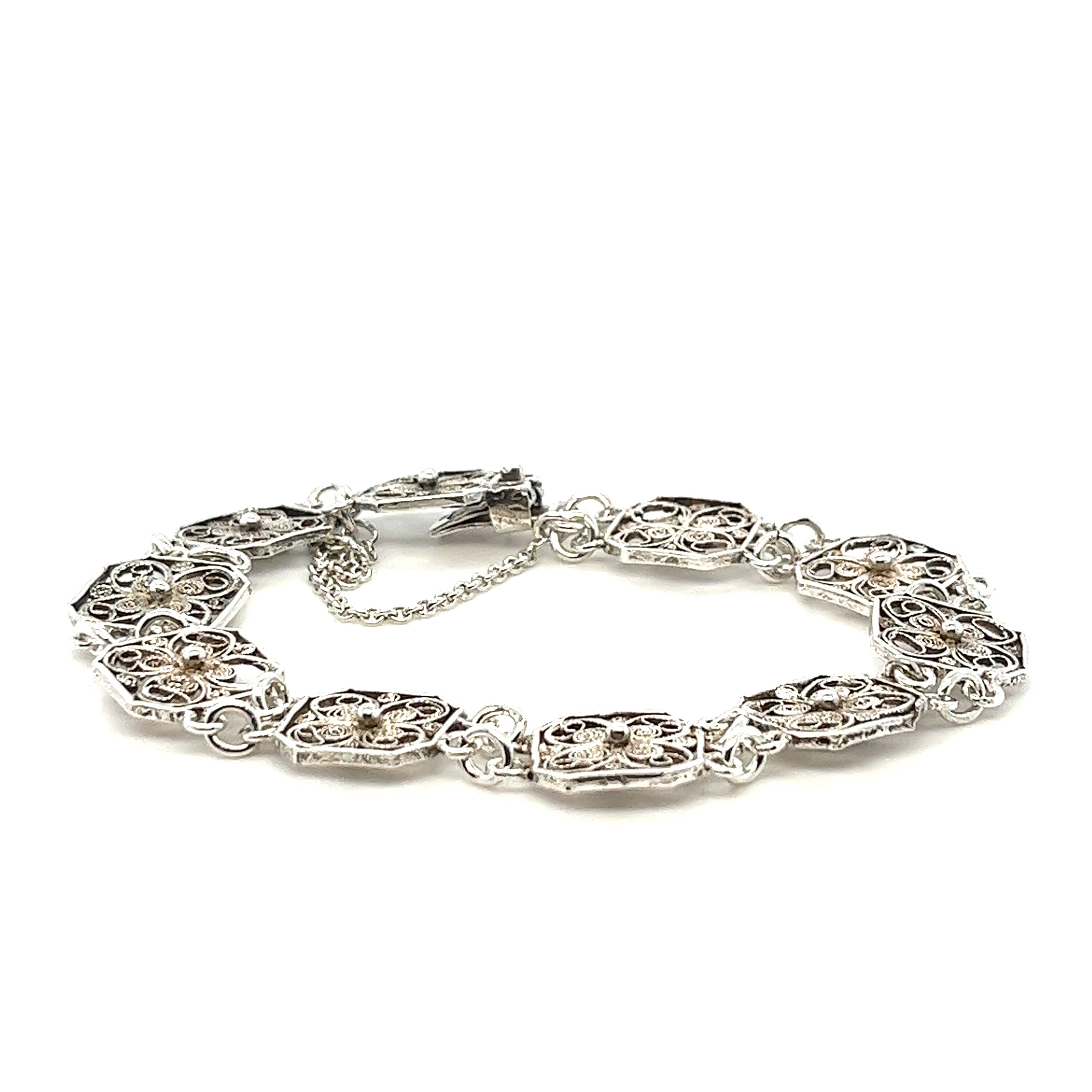 VINTAGE TIFFANY & CO. Wood Bracelet Sterling Silver
