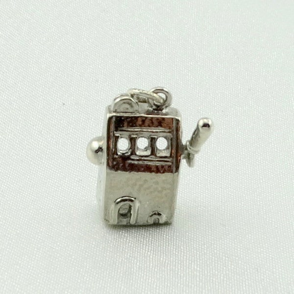 Slot Machine Vintage Sterling Silver Charm GRATIS VERZENDING!   #MACI-CM7