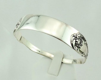 Real Sugar Tong Spoon Handle Sterling Silver Bangle Bracelet Ready For Your Initials FREE SHIPPING! #SUGAR-BB5