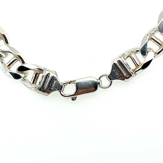 Nice Solid Vintage Sterling Silver Flat Anchor Li… - image 4