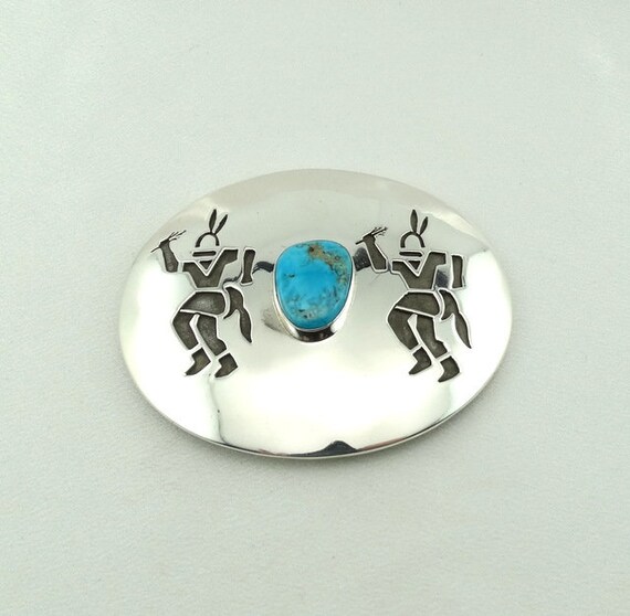 Rare Vintage Navajo Turquoise Inlay Sterling Silver Native American Cufflinks Rare Vintage Navajo Turquoise Inlay Sterling Silver Native American Cufflinks