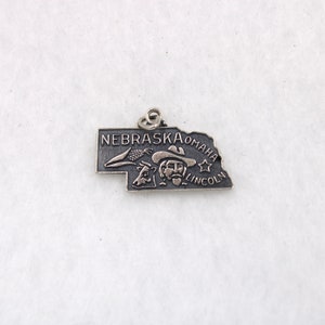 Nebraska Vintage Sterling Silber Charm Gratis Versand!  #NEBRAS-CM1