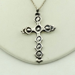 Hand Made Sterling Silver Cross Pendant FREE SHIPPING!! 20&quot; Sterling Silver Chain Included! #HANDMADE-XP4