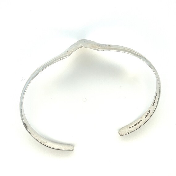 Simple Pointed Vintage Solid Sterling Silver Cuff… - image 4