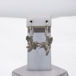 Lovely Vintage Sterling Silver Hummingbird Dangle Earrings FREE SHIPPING! #HUMB-ERG23