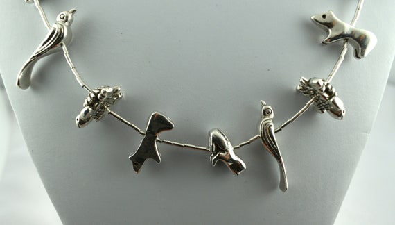 Unique Handmade Native American Sterling Silver Fetish 30