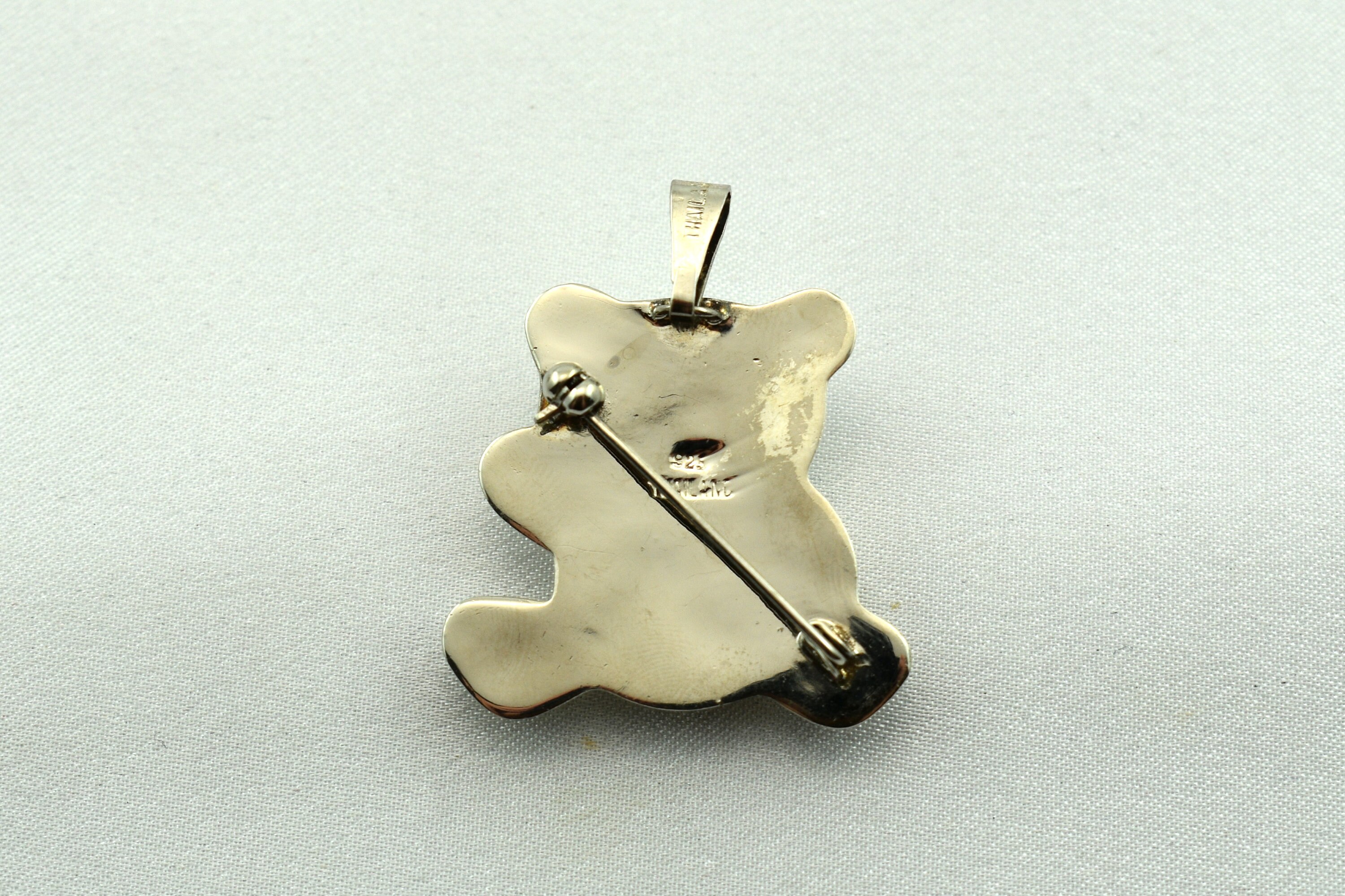 Vintage Sterling Silver Hollow Bear Pendant/brooch FREE Vintage Sterling Silver Hollow Bear Pendant/brooch FREE