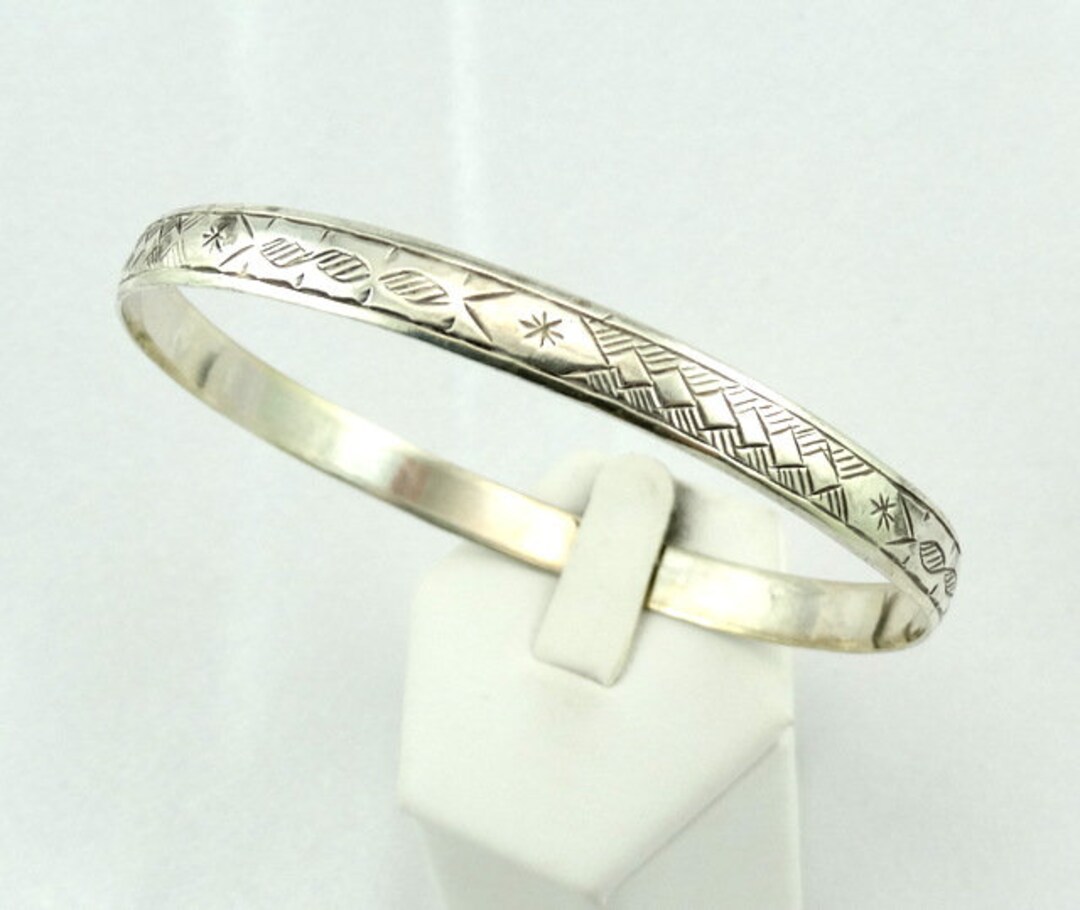 M*L様 visvim NAVAJO VINTAGE BANGLE Native American Navajo Stamped Sterling Bangle Bracelet