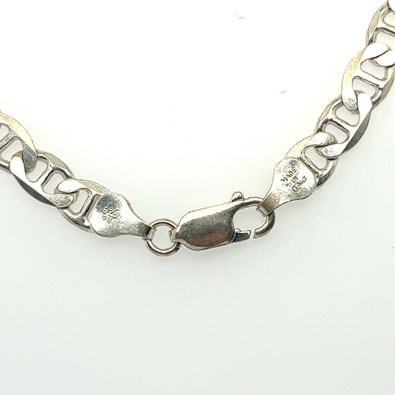 Nice Solid Vintage Sterling Silver Flat Anchor Link 18 Inch Nice Solid Vintage Sterling Silver Flat Anchor Link 18 Inch