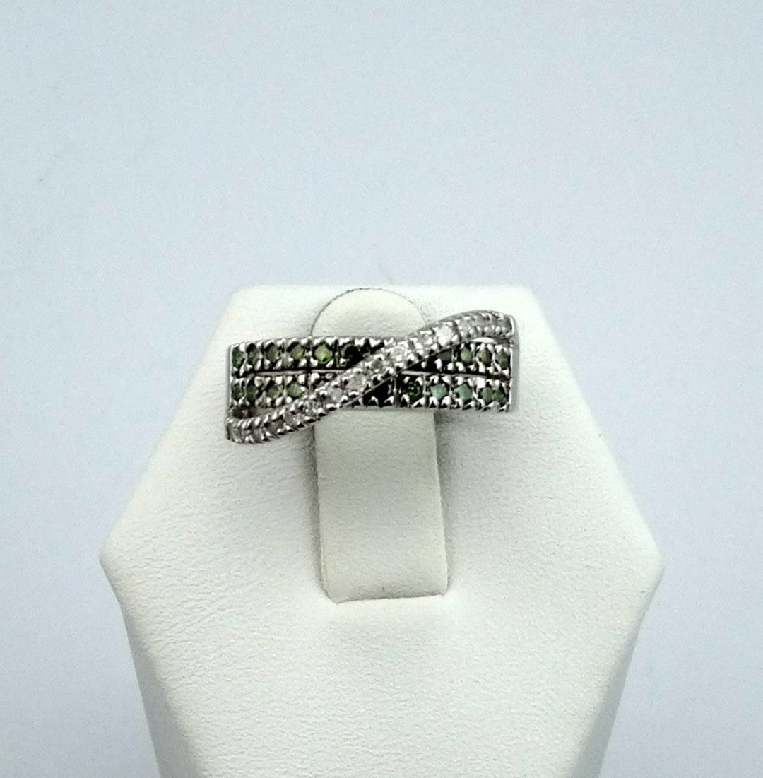 Green Diamonds and White Diamonds in a Modern Abstract Design - Etsy