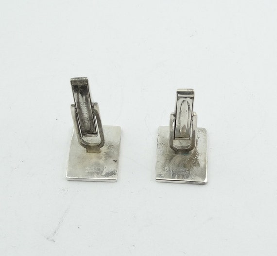 Vintage Sterling Silver Avedon Cufflinks With "MD… - image 4