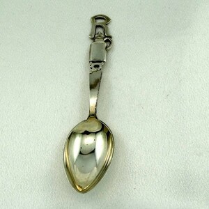 Darling Antique Sterling Silver Baby Spoon Initial &quot;R&quot; With Saw and Thermos FREE SHIPPING! #R-UV1